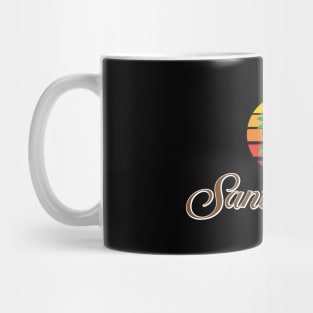 Surf City Santa Cruz Logo Pack Sticker with Palm Classic Lines Dark Mug